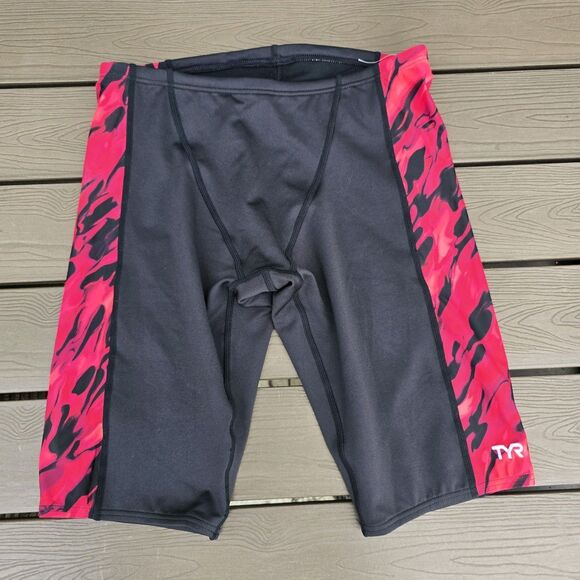 TYR  Durafast Elite Draco Hero Mens Jammer Red/black Swimwear  SZ 32 New Sample - Picture 1 of 2